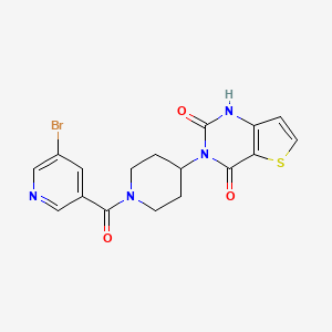 molecular formula C17H15BrN4O3S B2844464 3-(1-(5-bromonicotinoyl)piperidin-4-yl)thieno[3,2-d]pyrimidine-2,4(1H,3H)-dione CAS No. 2034533-77-0