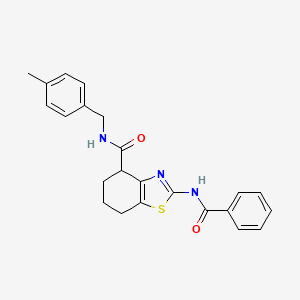 2-benzamido-N-[(4-methylphenyl)methyl]-4,5,6,7-tetrahydro-1,3-benzothiazole-4-carboxamide