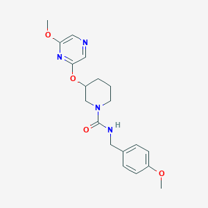 molecular formula C19H24N4O4 B2844490 N-(4-methoxybenzyl)-3-((6-methoxypyrazin-2-yl)oxy)piperidine-1-carboxamide CAS No. 2034438-42-9