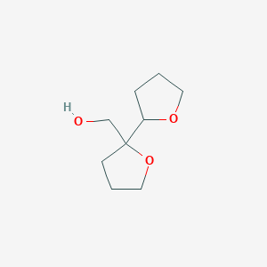 molecular formula C9H16O3 B2844491 [2-(Oxolan-2-yl)oxolan-2-yl]methanol CAS No. 1822426-66-3