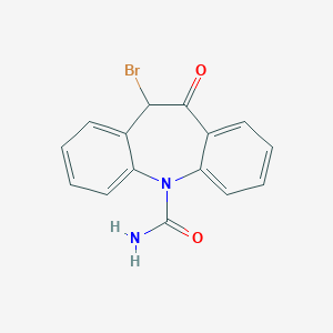 molecular formula C15H11BrN2O2 B028445 10-Bromo-11-oxo-10,11-dihydro-5H-dibenzo[b,f]azepine-5-carboxamide CAS No. 113952-20-8