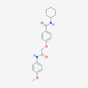 molecular formula C22H26N2O4 B284450 N-cyclohexyl-4-[2-(4-methoxyanilino)-2-oxoethoxy]benzamide 