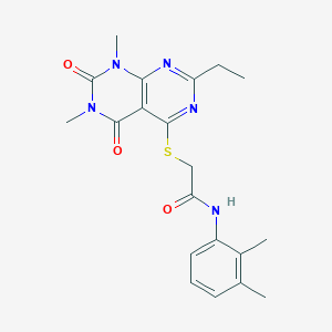 molecular formula C20H23N5O3S B2844505 N-(2,3-二甲基苯基)-2-(7-乙基-1,3-二甲基-2,4-二氧嘧啶-5-基)硫基乙酰胺 CAS No. 852169-44-9