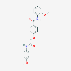 molecular formula C23H22N2O5 B284451 4-[2-(4-methoxyanilino)-2-oxoethoxy]-N-(2-methoxyphenyl)benzamide 