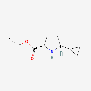 B2844518 Ethyl (2S,5S)-5-cyclopropylpyrrolidine-2-carboxylate CAS No. 2248390-88-5