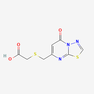 {[(5-Oxo-5H-[1,3,4]thiadiazolo[3,2-a]pyrimidin-7-yl)methyl]thio}acetic acid
