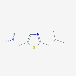 molecular formula C8H14N2S B2844538 [2-(2-甲基丙基)-1,3-噻唑-5-基]甲胺 CAS No. 1248668-39-4