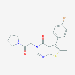 5-(4-bromophenyl)-6-methyl-3-[2-oxo-2-(1-pyrrolidinyl)ethyl]thieno[2,3-d]pyrimidin-4(3H)-one