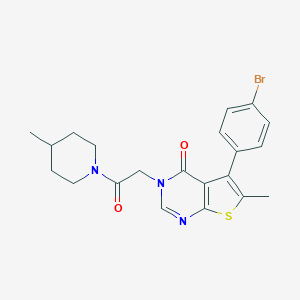 5-(4-bromophenyl)-6-methyl-3-[2-(4-methyl-1-piperidinyl)-2-oxoethyl]thieno[2,3-d]pyrimidin-4(3H)-one