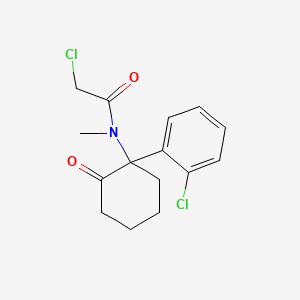 molecular formula C15H17Cl2NO2 B2844555 2-Chloro-N-[1-(2-chloro-phenyl)-2-oxo-cyclohexyl]-N-methyl-acetamide CAS No. 750611-51-9