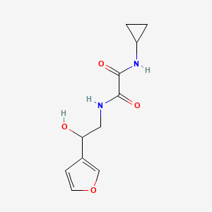 B2844564 N1-cyclopropyl-N2-(2-(furan-3-yl)-2-hydroxyethyl)oxalamide CAS No. 1396809-92-9