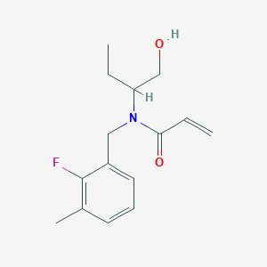 molecular formula C15H20FNO2 B2844571 N-[(2-Fluoro-3-methylphenyl)methyl]-N-(1-hydroxybutan-2-yl)prop-2-enamide CAS No. 2411246-23-4