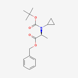 molecular formula C18H25NO4 B2844573 (S)-benzyl 2-((tert-butoxycarbonyl)(cyclopropyl)amino)propanoate CAS No. 406681-37-6