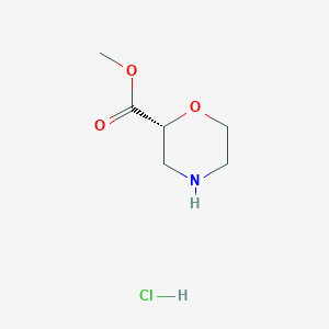 molecular formula C6H12ClNO3 B2844587 (R)-甲基吗啉-2-羧酸乙酸盐 CAS No. 1352709-55-7