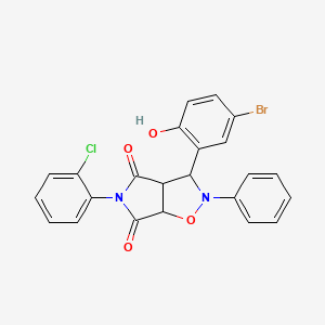 molecular formula C23H16BrClN2O4 B2844588 3-(5-bromo-2-hydroxyphenyl)-5-(2-chlorophenyl)-2-phenyldihydro-2H-pyrrolo[3,4-d]isoxazole-4,6(3H,5H)-dione CAS No. 353793-08-5