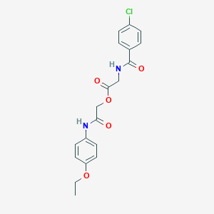 molecular formula C19H19ClN2O5 B284460 2-(4-Ethoxyanilino)-2-oxoethyl [(4-chlorobenzoyl)amino]acetate 