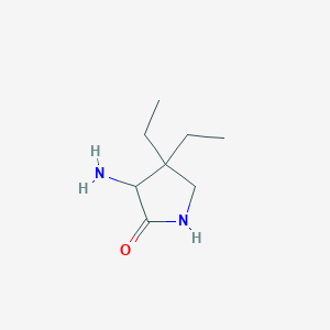 molecular formula C8H16N2O B2844605 3-Amino-4,4-diethylpyrrolidin-2-one CAS No. 2059936-50-2