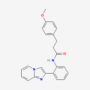 molecular formula C23H21N3O2 B2844613 N-(2-(咪唑[1,2-a]吡啶-2-基)苯基)-3-(4-甲氧基苯基)丙酰胺 CAS No. 1788948-53-7