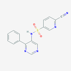 6-cyano-N-(4-phenylpyrimidin-5-yl)pyridine-3-sulfonamide