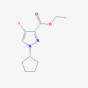 molecular formula C11H15IN2O2 B2844615 ethyl 1-cyclopentyl-4-iodo-1H-pyrazole-3-carboxylate CAS No. 1856098-85-5