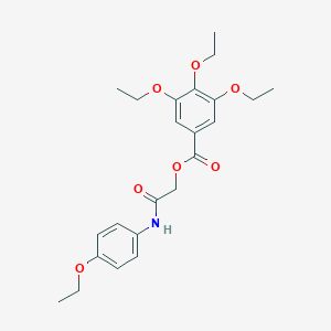 molecular formula C23H29NO7 B284462 2-(4-Ethoxyanilino)-2-oxoethyl 3,4,5-triethoxybenzoate 