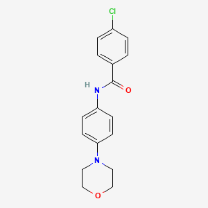 molecular formula C17H17ClN2O2 B2844625 4-chloro-N-(4-morpholinophenyl)benzenecarboxamide CAS No. 250714-52-4