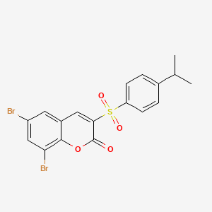 6,8-dibromo-3-[(4-isopropylphenyl)sulfonyl]-2H-chromen-2-one
