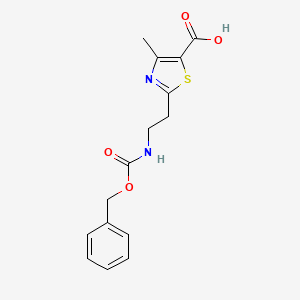 molecular formula C15H16N2O4S B2844632 4-Methyl-2-[2-(phenylmethoxycarbonylamino)ethyl]-1,3-thiazole-5-carboxylic acid CAS No. 2287299-67-4