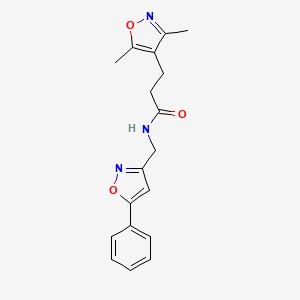 3-(3,5-dimethylisoxazol-4-yl)-N-((5-phenylisoxazol-3-yl)methyl)propanamide