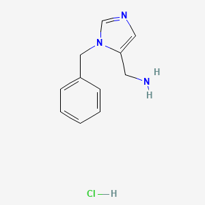 molecular formula C11H14ClN3 B2844640 (1-Benzyl-1H-imidazol-5-yl)methanamine hydrochloride CAS No. 1439902-95-0