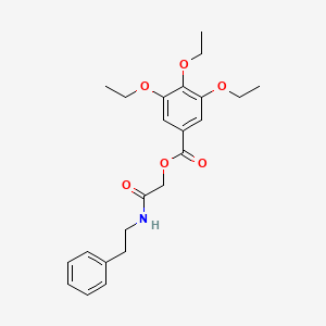 molecular formula C23H29NO6 B2844643 [(2-苯乙基)羰基]甲基-3,4,5-三乙氧基苯甲酸酯 CAS No. 1002936-15-3