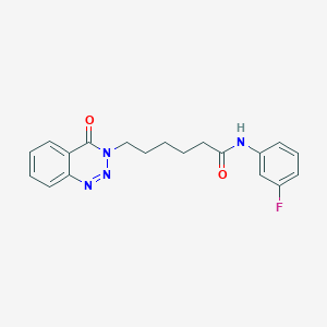 molecular formula C19H19FN4O2 B2844659 N-(3-fluorophenyl)-6-(4-oxo-1,2,3-benzotriazin-3-yl)hexanamide CAS No. 880810-97-9
