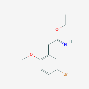 molecular formula C11H14BrNO2 B2844667 Ethyl 2-(5-bromo-2-methoxyphenyl)ethanimidate CAS No. 750521-08-5