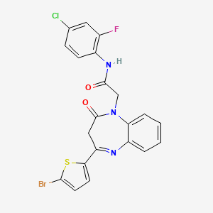 2-[4-(5-bromothiophen-2-yl)-2-oxo-2,3-dihydro-1H-1,5-benzodiazepin-1-yl]-N-(4-chloro-2-fluorophenyl)acetamide