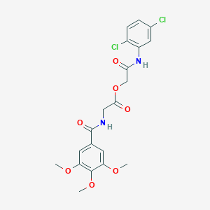 molecular formula C20H20Cl2N2O7 B284470 2-(2,5-Dichloroanilino)-2-oxoethyl [(3,4,5-trimethoxybenzoyl)amino]acetate 