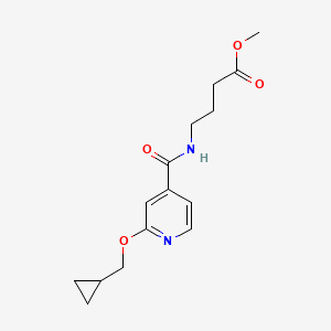 molecular formula C15H20N2O4 B2844705 Methyl 4-(2-(cyclopropylmethoxy)isonicotinamido)butanoate CAS No. 2034494-00-1