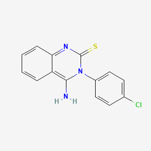 molecular formula C14H10ClN3S B2844707 3-(4-chlorophenyl)-4-imino-3,4-dihydro-2(1H)-quinazolinethione CAS No. 477889-21-7