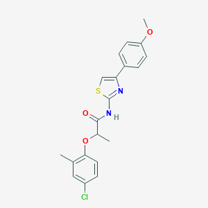 2-(4-chloro-2-methylphenoxy)-N-[4-(4-methoxyphenyl)-1,3-thiazol-2-yl]propanamide