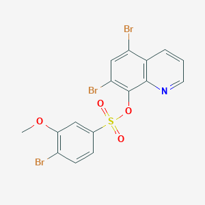 5,7-Dibromoquinolin-8-yl 4-bromo-3-methoxybenzene-1-sulfonate