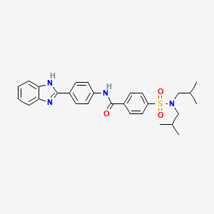 N-(4-(1H-benzo[d]imidazol-2-yl)phenyl)-4-(N,N-diisobutylsulfamoyl)benzamide