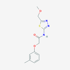 N-[5-(methoxymethyl)-1,3,4-thiadiazol-2-yl]-2-(3-methylphenoxy)acetamide