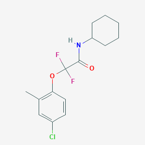 molecular formula C15H18ClF2NO2 B2844731 2-(4-chloro-2-methylphenoxy)-N-cyclohexyl-2,2-difluoroacetamide CAS No. 400087-81-2