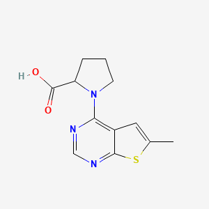1-{6-Methylthieno[2,3-d]pyrimidin-4-yl}pyrrolidine-2-carboxylic acid