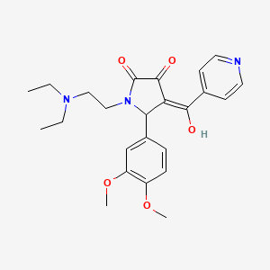 molecular formula C24H29N3O5 B2844737 1-(2-(diethylamino)ethyl)-5-(3,4-dimethoxyphenyl)-3-hydroxy-4-isonicotinoyl-1H-pyrrol-2(5H)-one CAS No. 627476-83-9