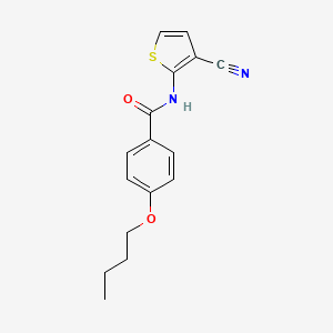 molecular formula C16H16N2O2S B2844746 4-丁氧基-N-(3-氰基噻吩-2-基)苯甲酰胺 CAS No. 865545-79-5