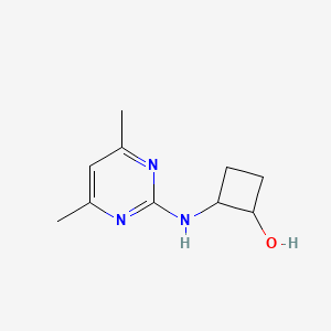 molecular formula C10H15N3O B2844747 2-[(4,6-二甲基嘧啶-2-基)氨基]环丁醇 CAS No. 2202367-44-8