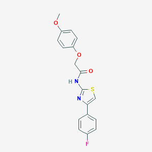 N-[4-(4-fluorophenyl)-1,3-thiazol-2-yl]-2-(4-methoxyphenoxy)acetamide