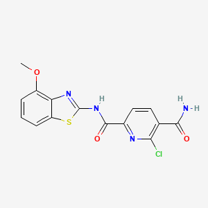 molecular formula C15H11ClN4O3S B2844753 6-chloro-N2-(4-methoxy-1,3-benzothiazol-2-yl)pyridine-2,5-dicarboxamide CAS No. 2094297-85-3