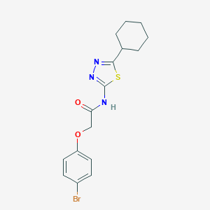 2-(4-bromophenoxy)-N-(5-cyclohexyl-1,3,4-thiadiazol-2-yl)acetamide