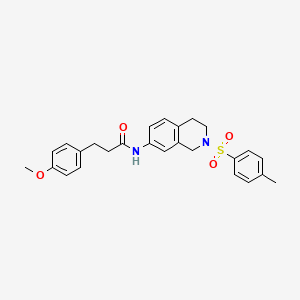 molecular formula C26H28N2O4S B2844780 3-(4-甲氧苯基)-N-(2-对甲苯基-1,2,3,4-四氢异喹啉-7-基)丙酰胺 CAS No. 954630-64-9